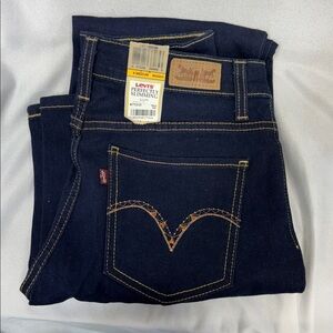 Levi's 512 perfectly slimming Indigo Denim Jeans straight leg jeans pants